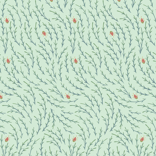 Интерьерная ткань- Марья (компаньон Сариола-зеленый фон)