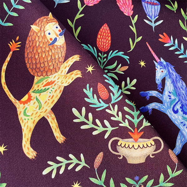 Интерьерная ткань Керка (бордовый фон)