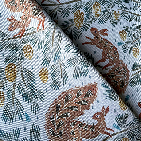 Интерьерная ткань Урпи серый фон