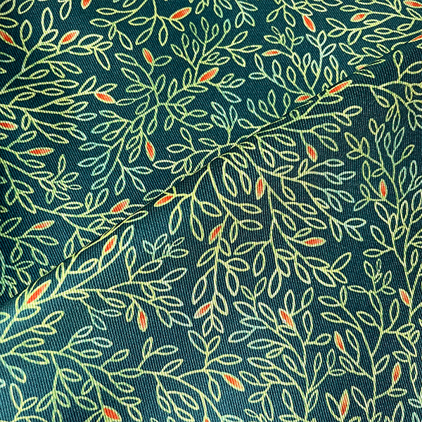 Интерьерная ткань Похья (компаньон к принту Луотола) зеленый фон