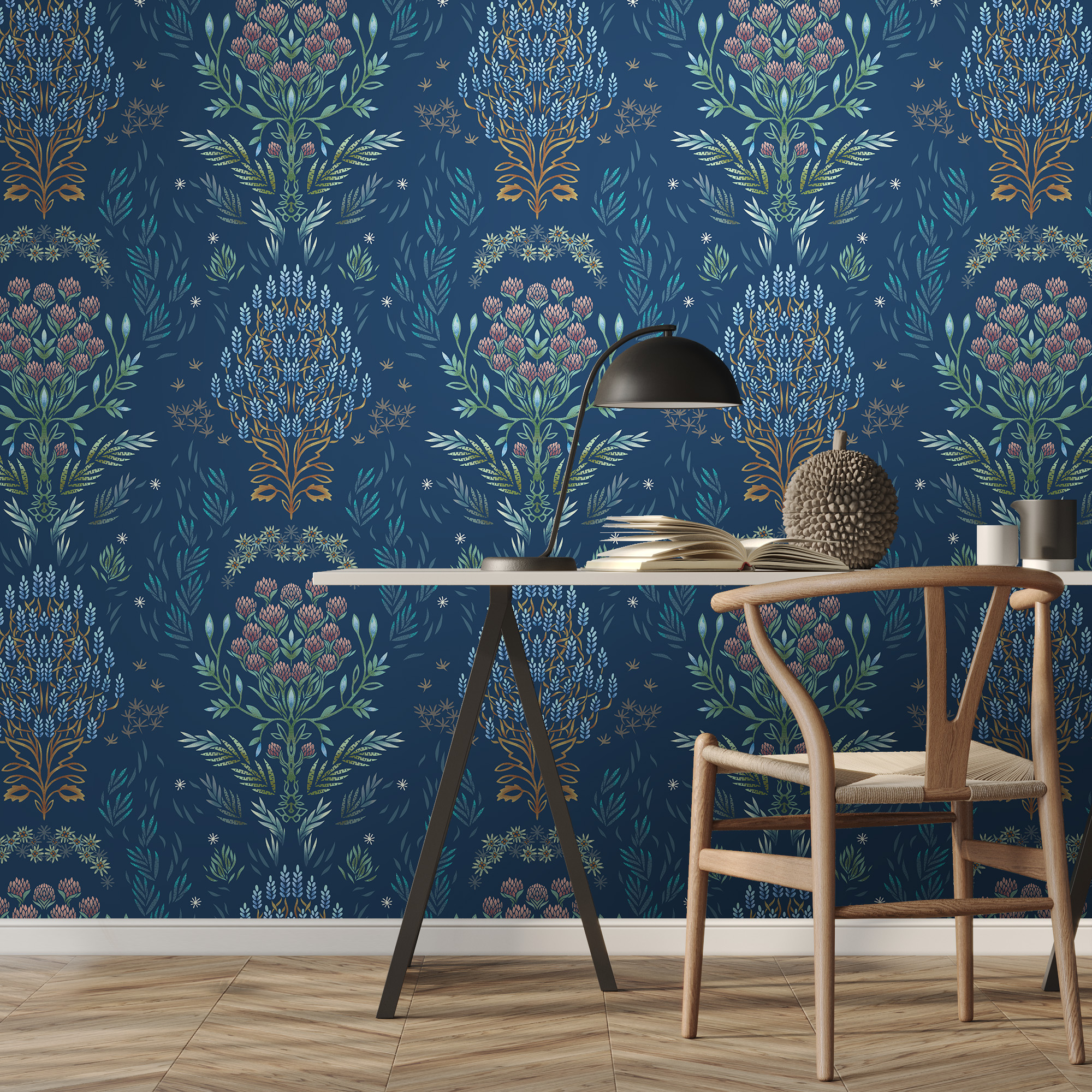 Фотообои Пуяс (синий фон)