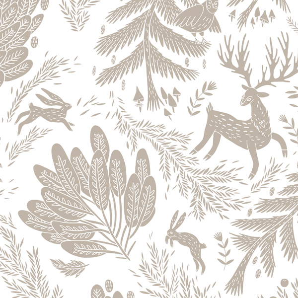 Интерьерная ткань Сосново (бежевый монотонный)