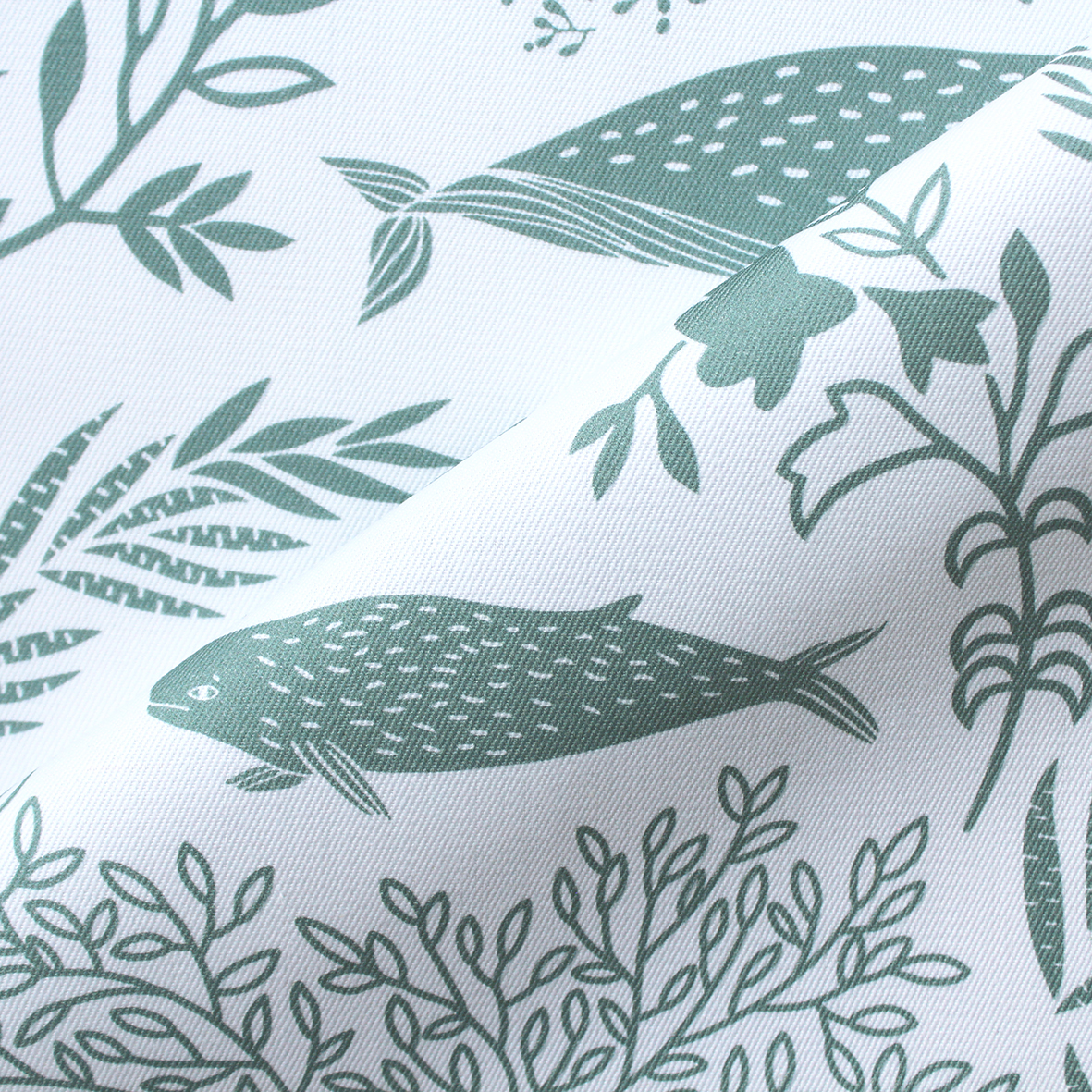 Интерьерная ткань Луотола (зеленый монотонный)