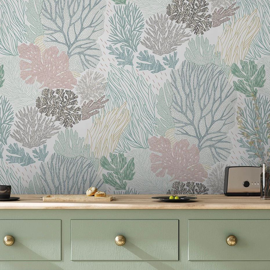 Фотообои Водоросли Камчатки (светлый колорит)