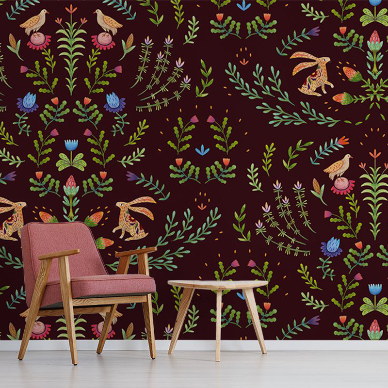 Фотообои Омидз (бордовый фон)