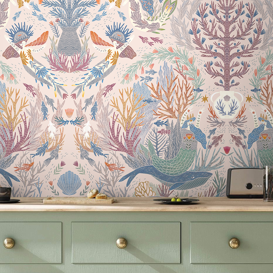 Фотообои Гандвик (розовый фон)