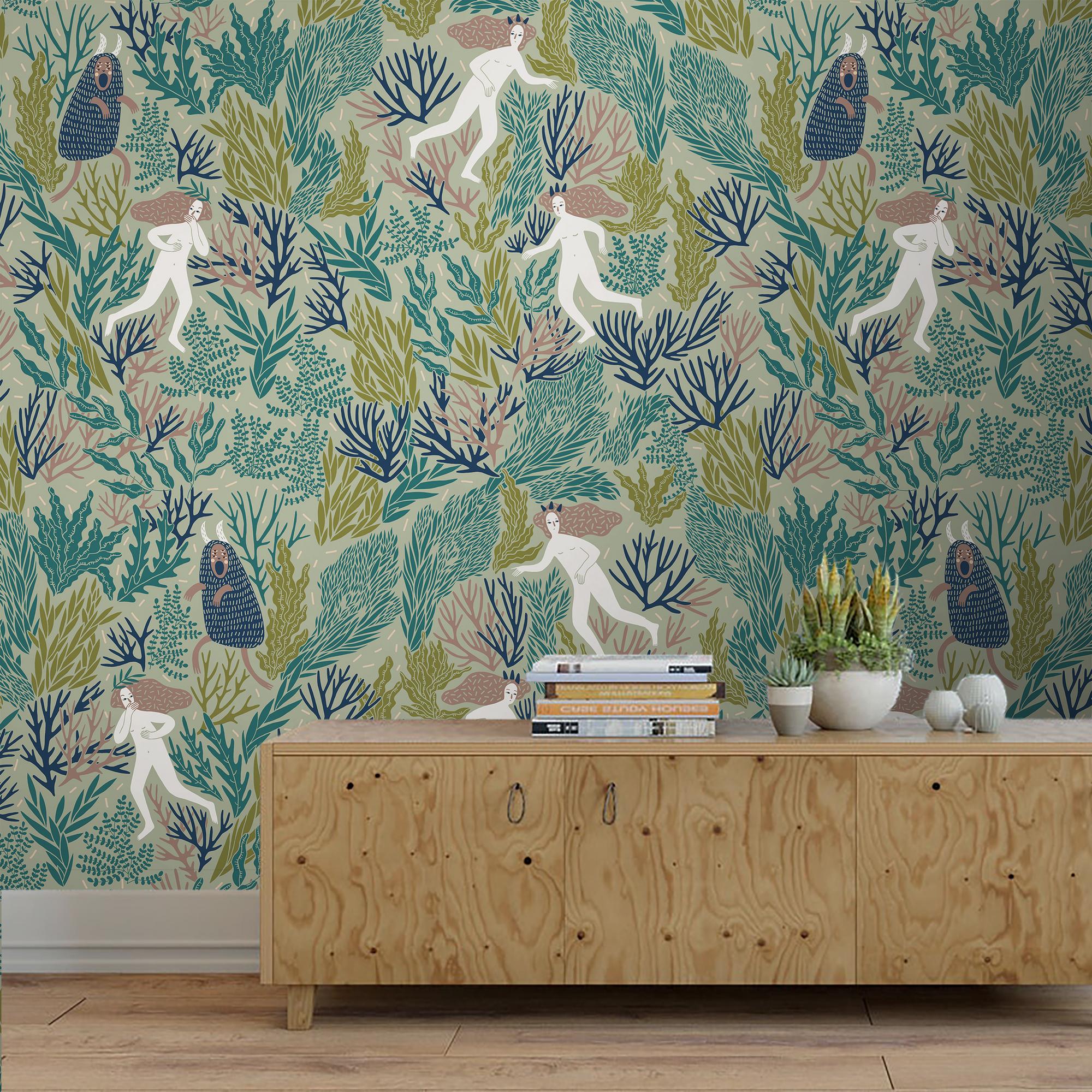 Фотообои Страх (зеленый фон)