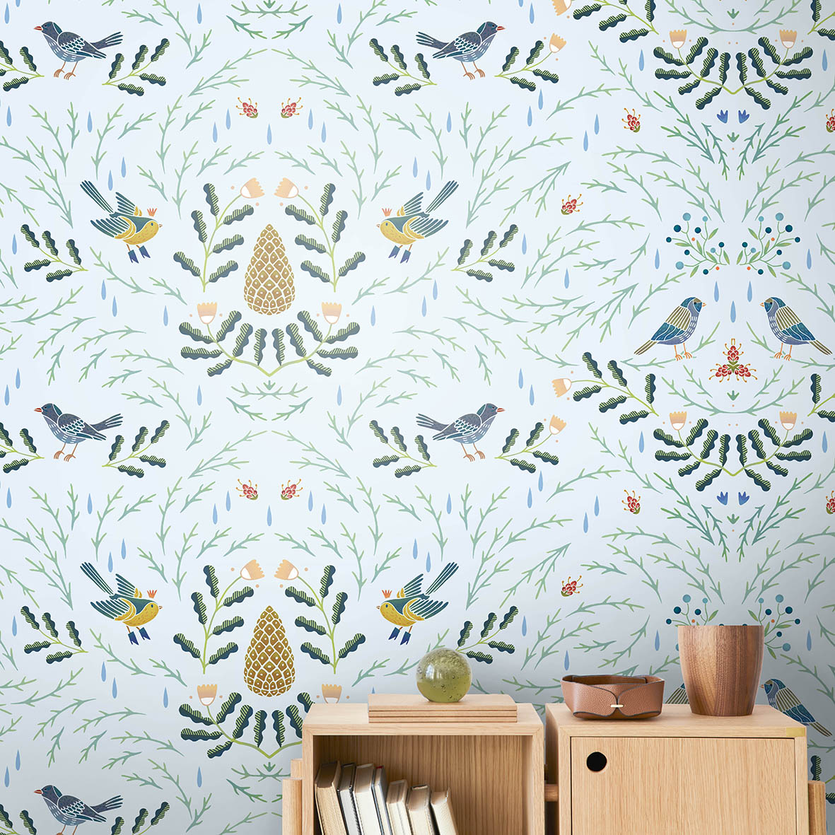 Обои Картио  (голубой фон)