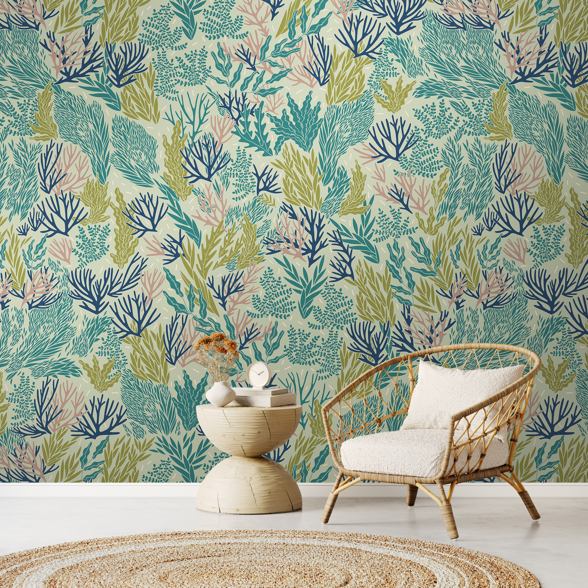 Фотообои Чаща (зеленый фон)