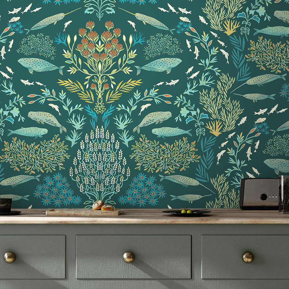 Фотообои Луотола (зеленый фон)