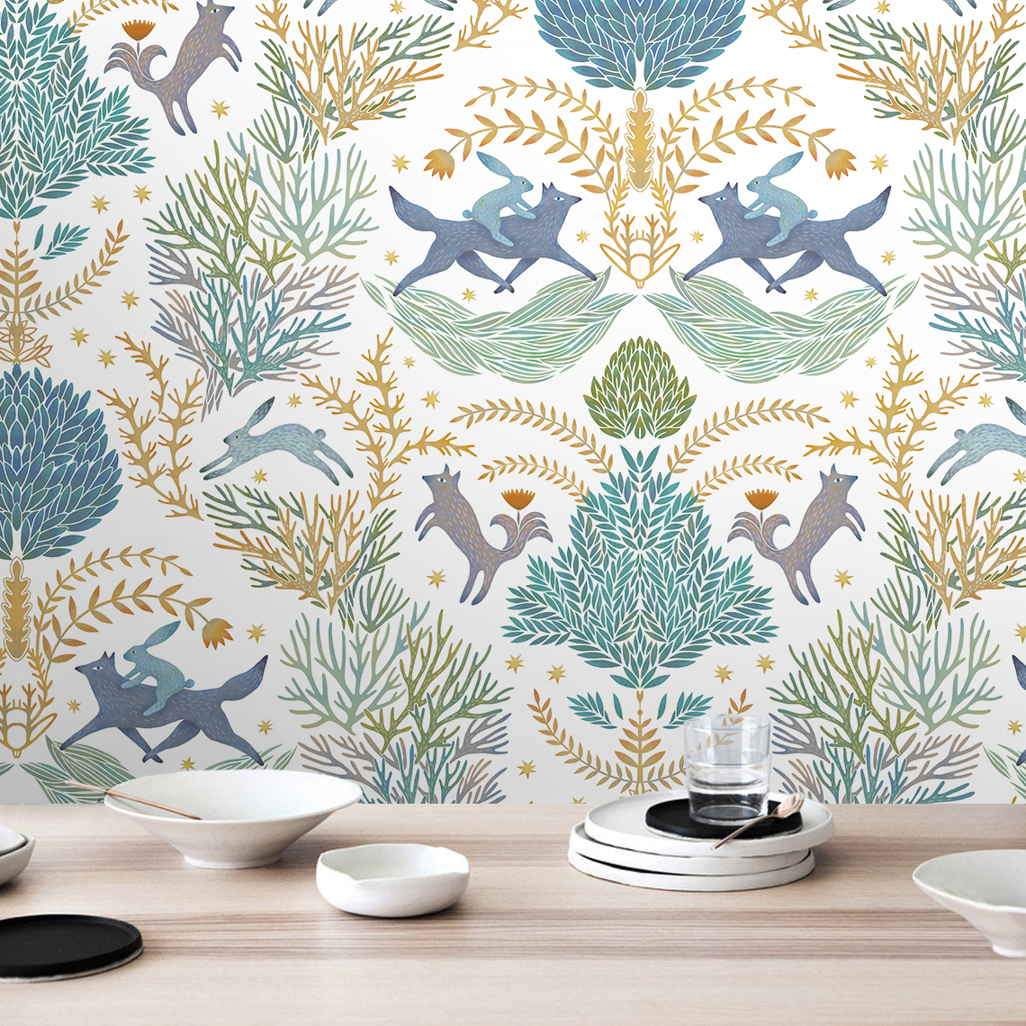 Фотообои Метсола (белый фон)