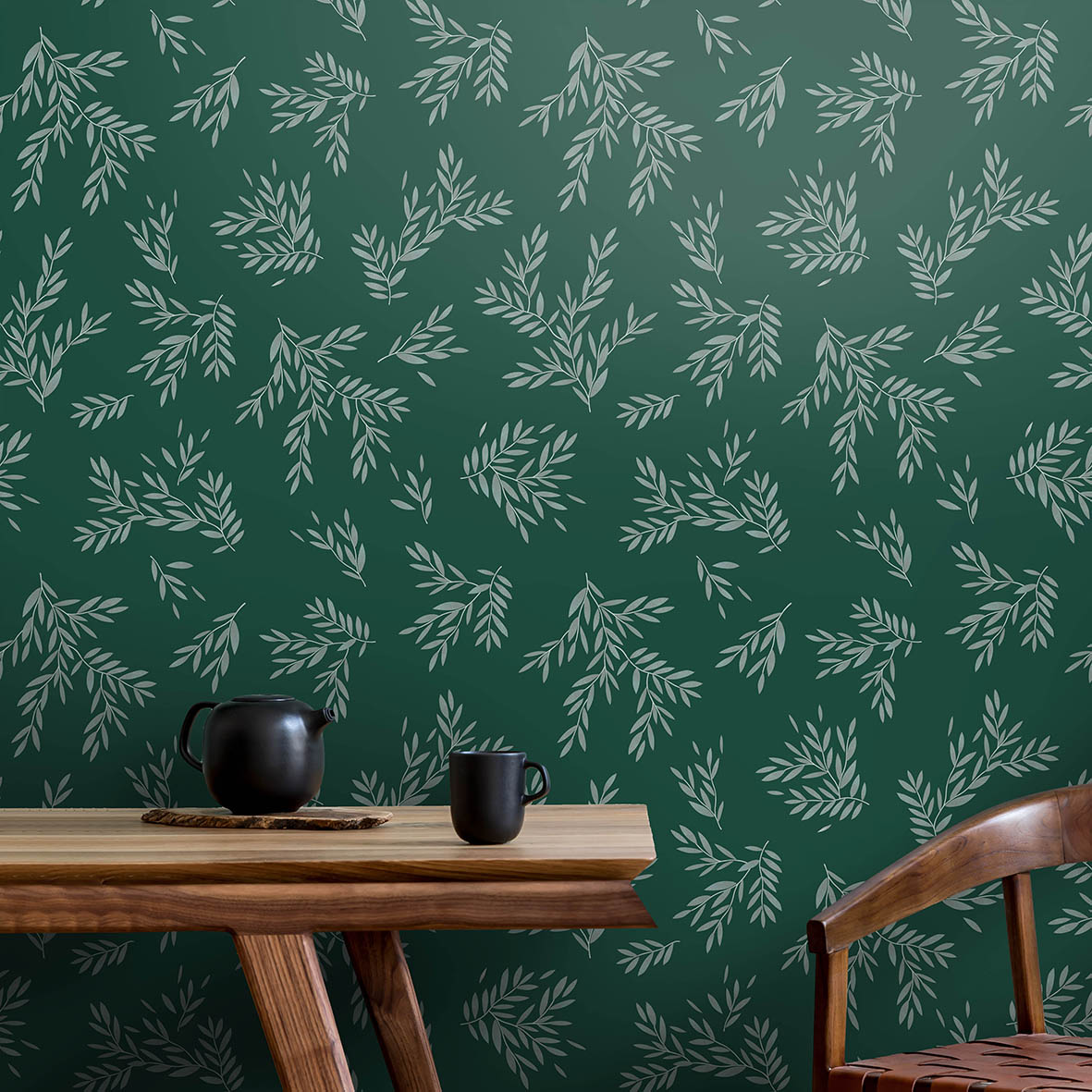 Фотообои Лeхти (зеленый фон)