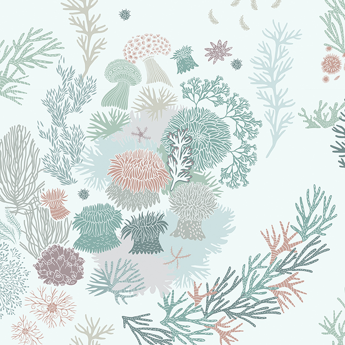 Плитка "Актинии" светлый фон