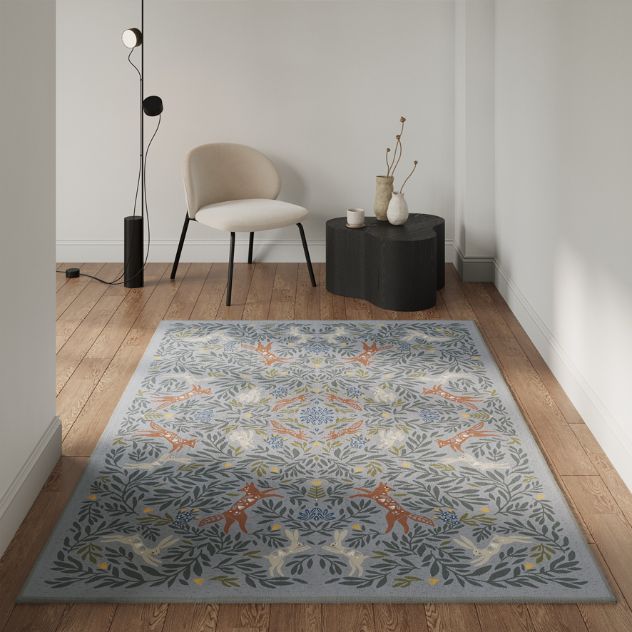 Ковер Войвыв серый  (тканая изнанка)