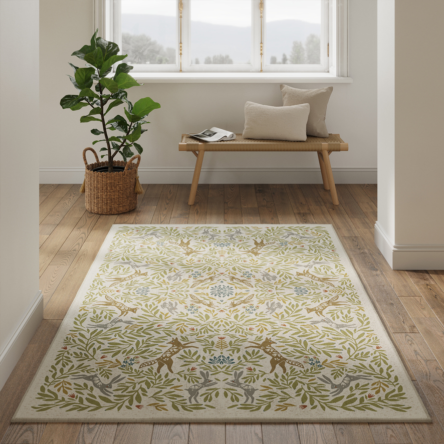 Ковер Войвыв бежевый  (тканая изнанка)