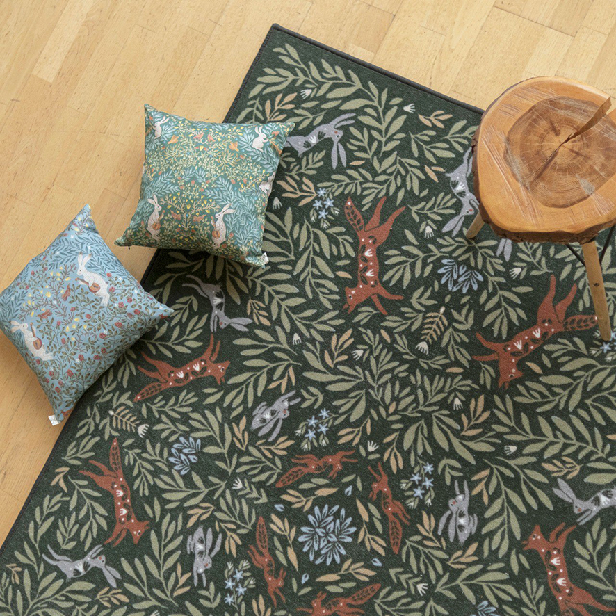 Ковер Войвыв зеленый  (тканая изнанка)