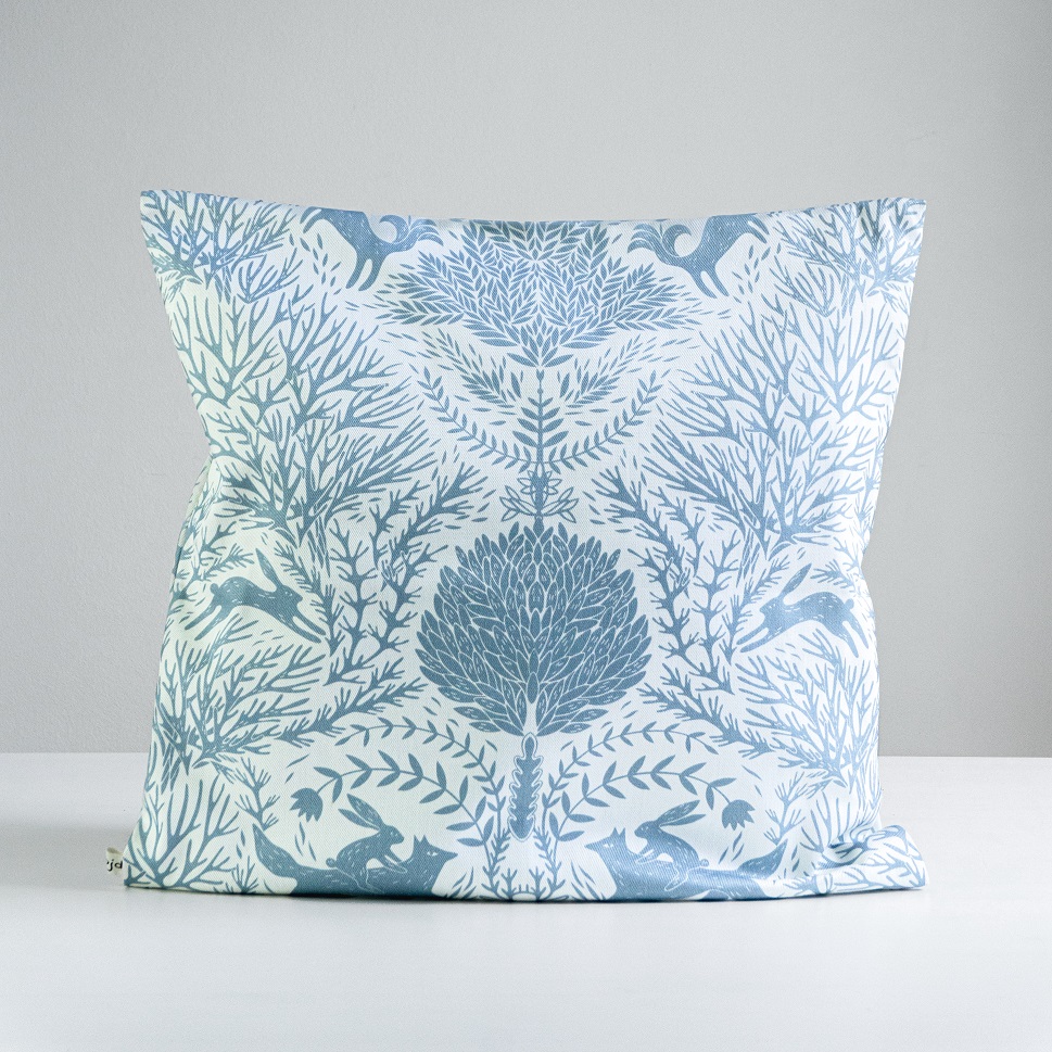 Подушка Метсола монохром голубой