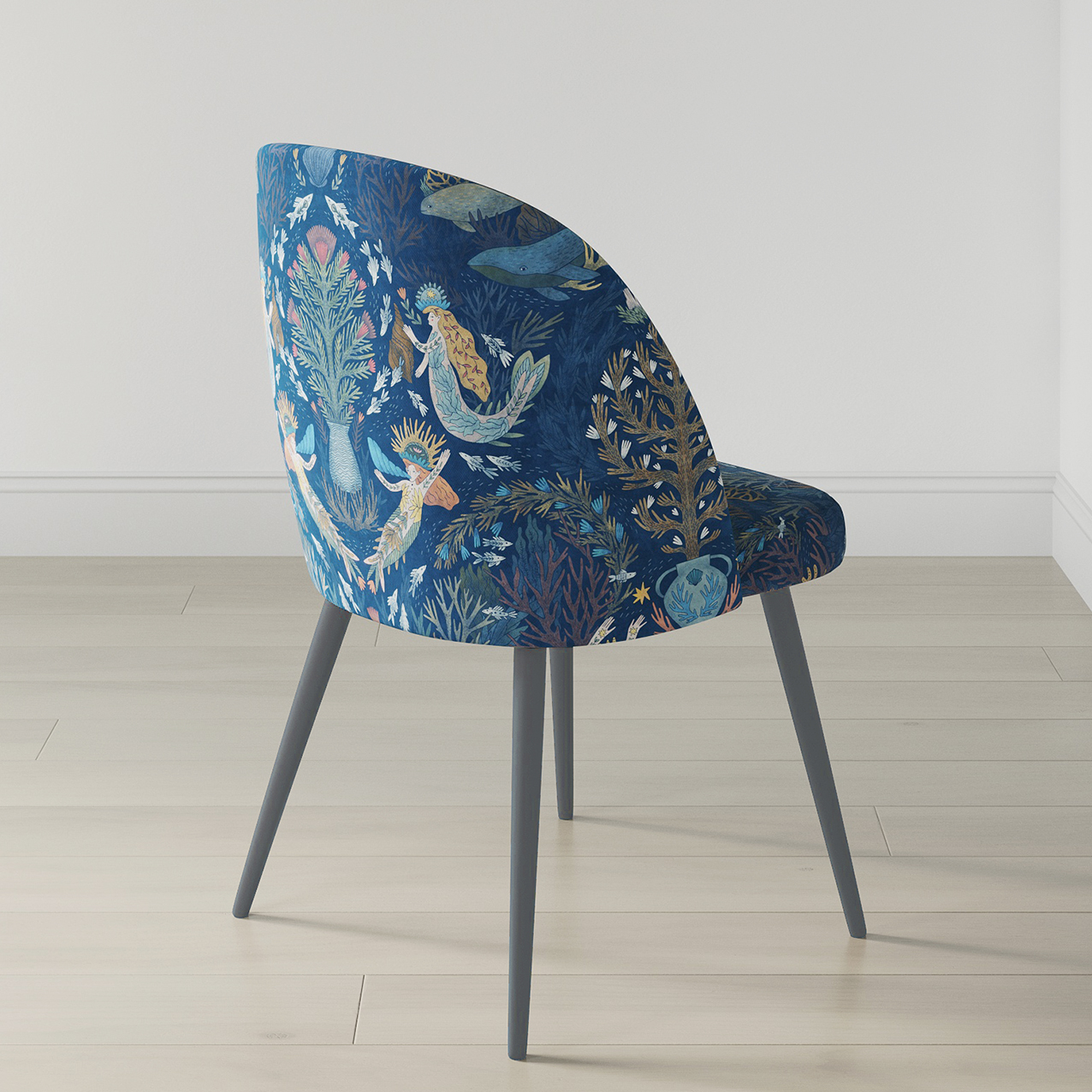 Стул "Öти" с принтом Гандвик (синий фон)