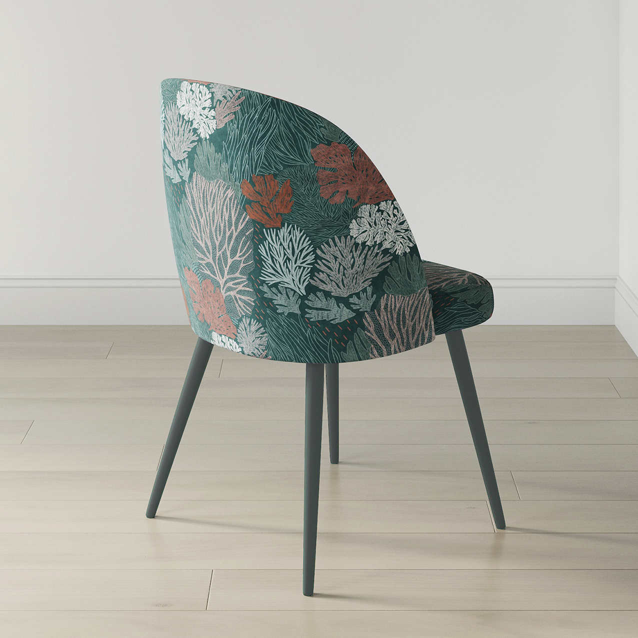 Стул "Öти" с принтом Водоросли камчатки (темный фон)