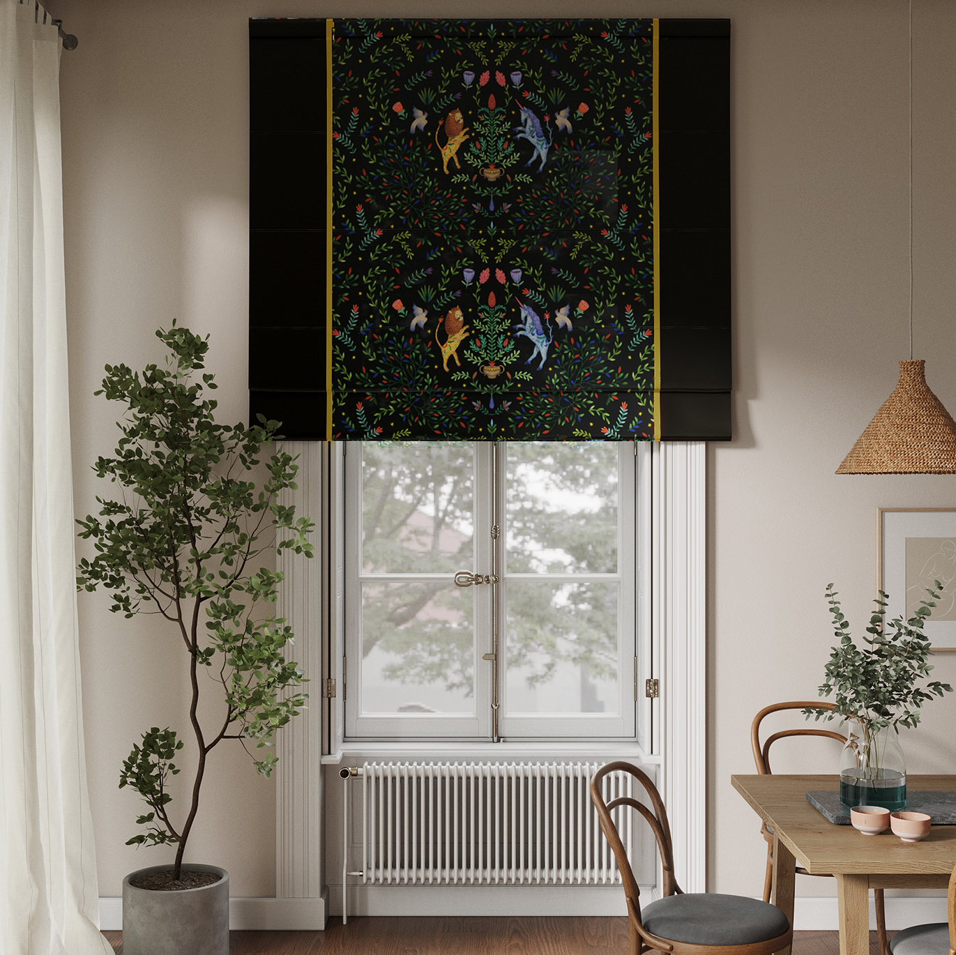 Римская штора Керка (темный фон)