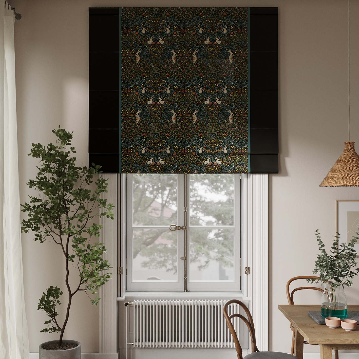 Римская штора Шылад (темный фон)