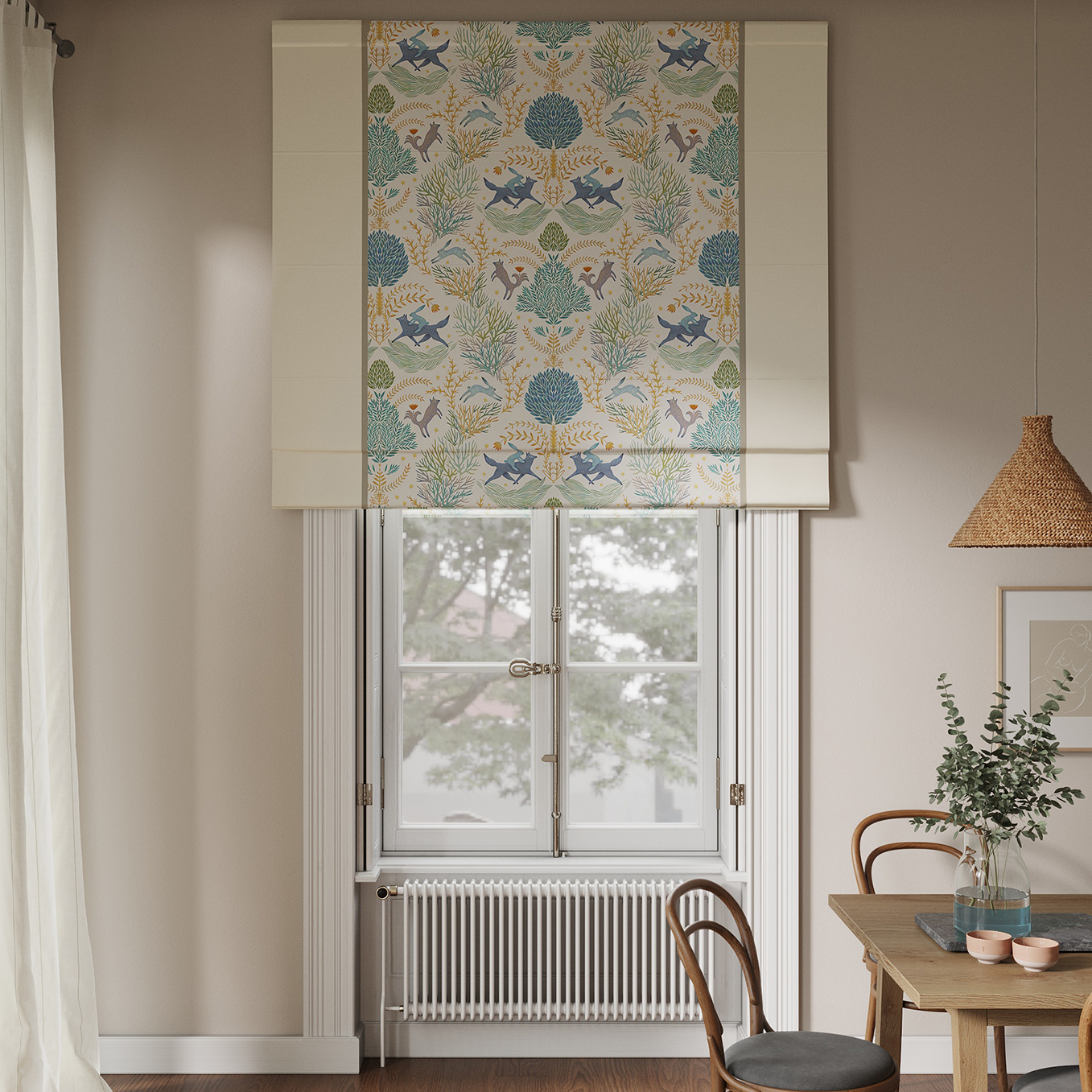 Римская штора Метсола (светлый фон)