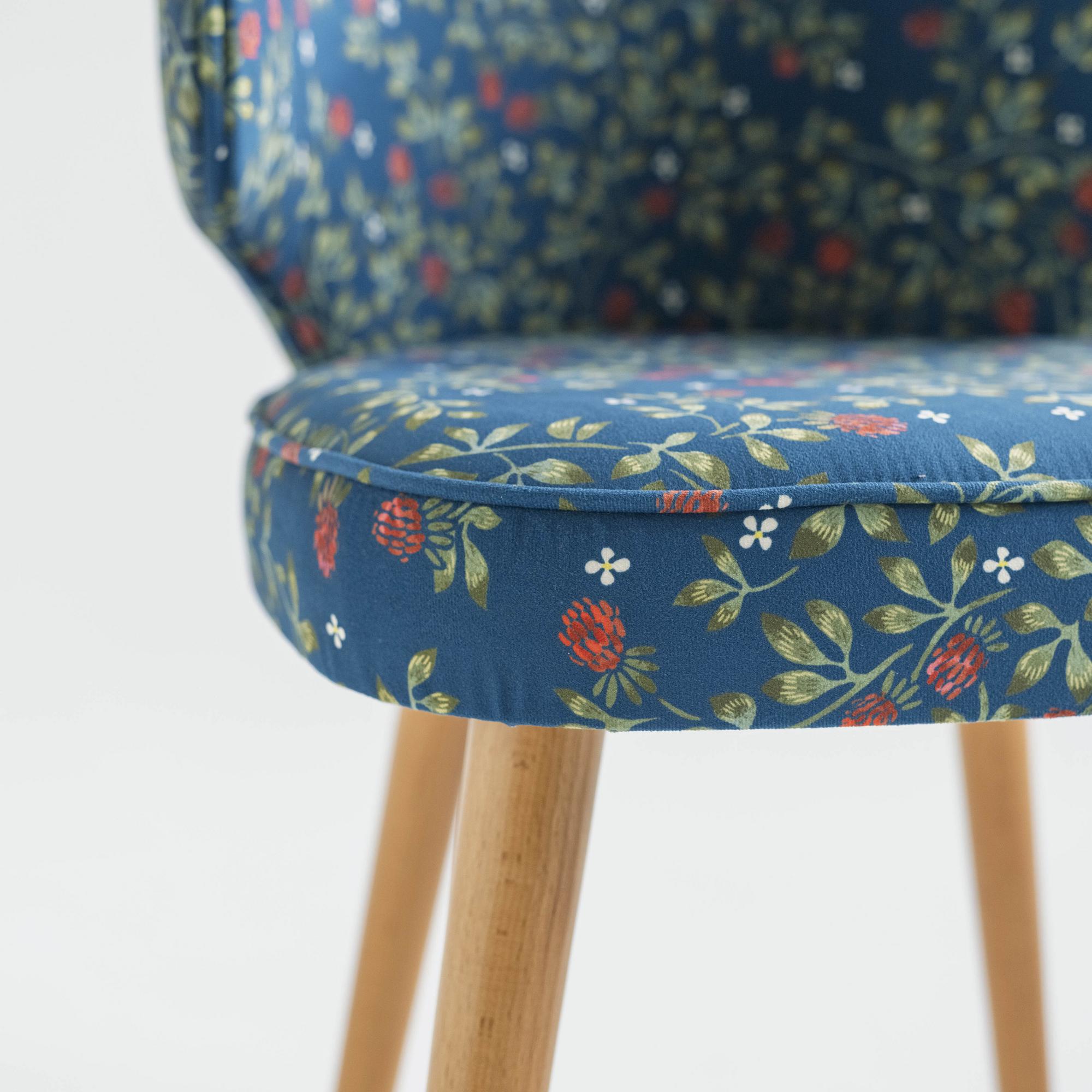 Стул "Куим" с принтом Шылад (синий фон)