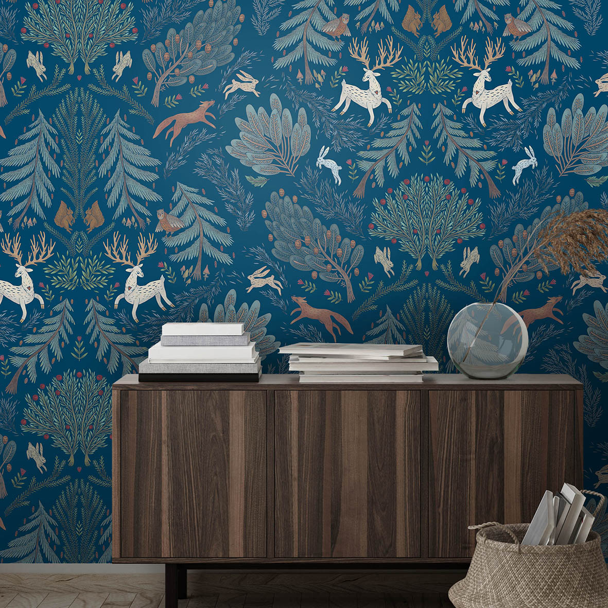 Обои Сосново (синий фон)