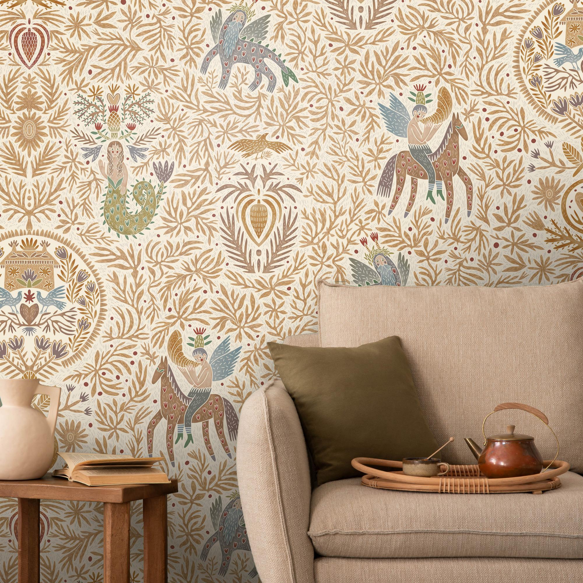 Обои Зарни (бежевый фон)