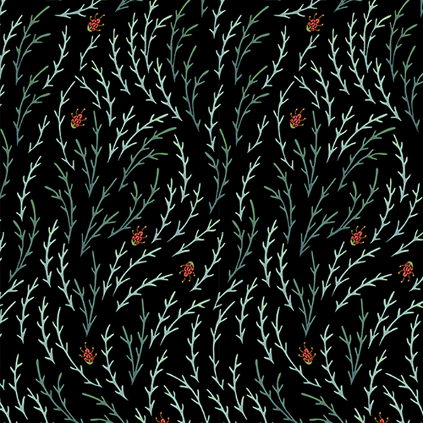 Интерьерная ткань- Марья черный