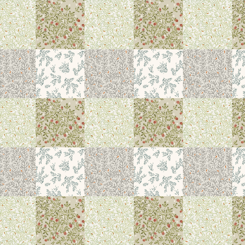 Интерьерная ткань-печворк Торъяс (бежевый)