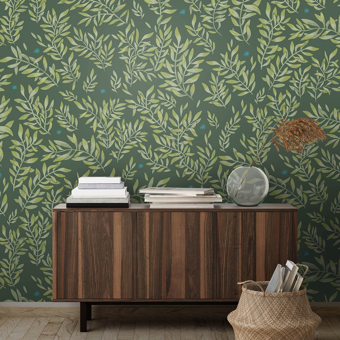 Обои Лов (зеленый фон)