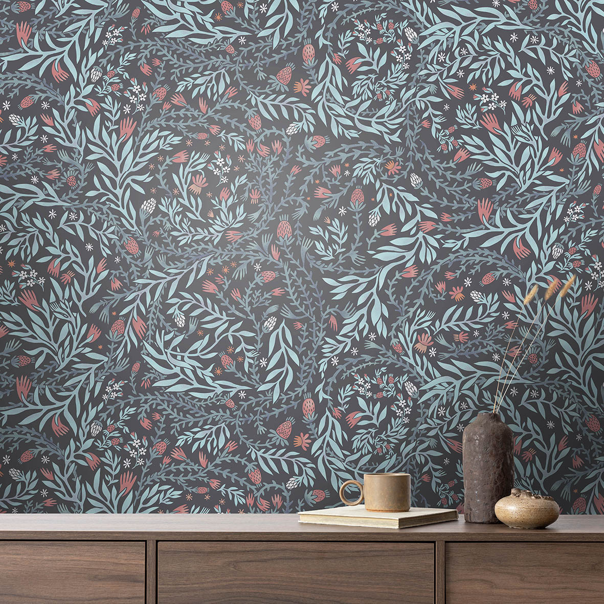 Обои Эмтор (темно-серый фон)