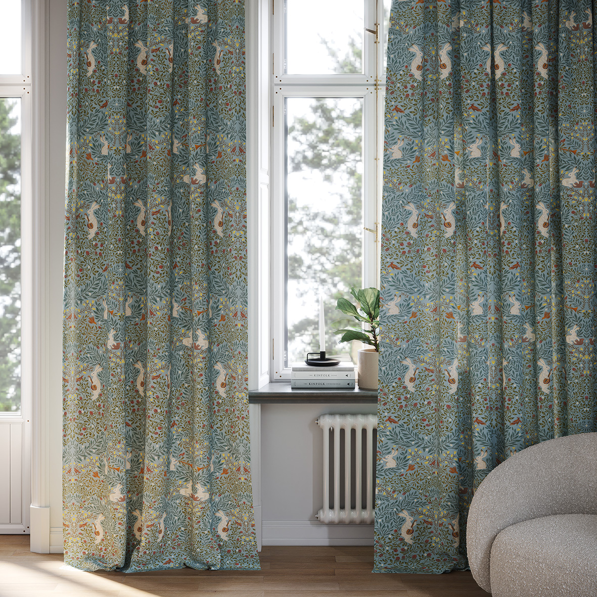 Шторы Шылад (голубой фон)