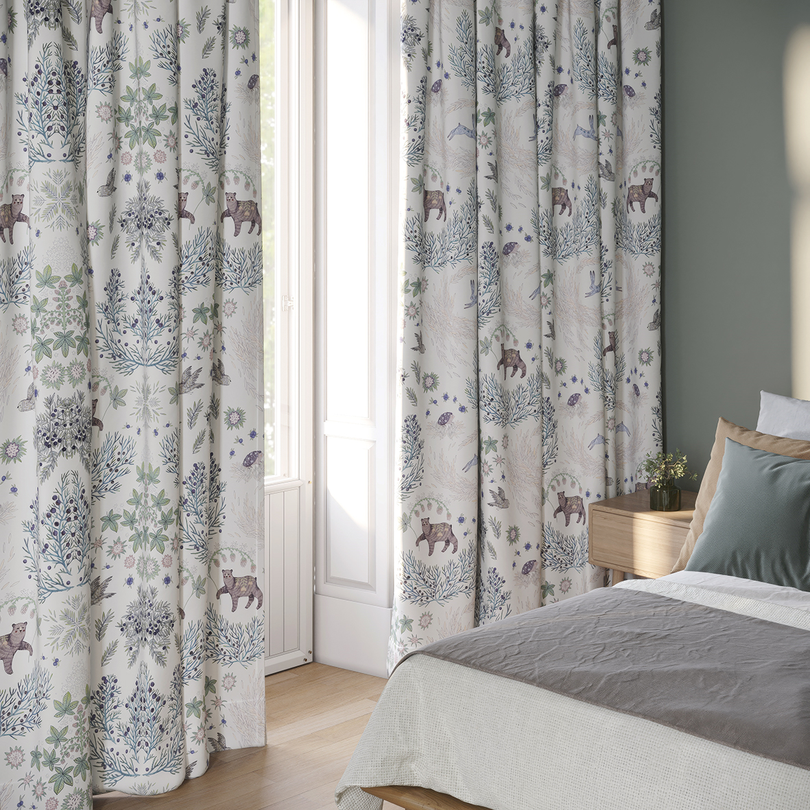 Шторы Ошпи (бежевый фон)