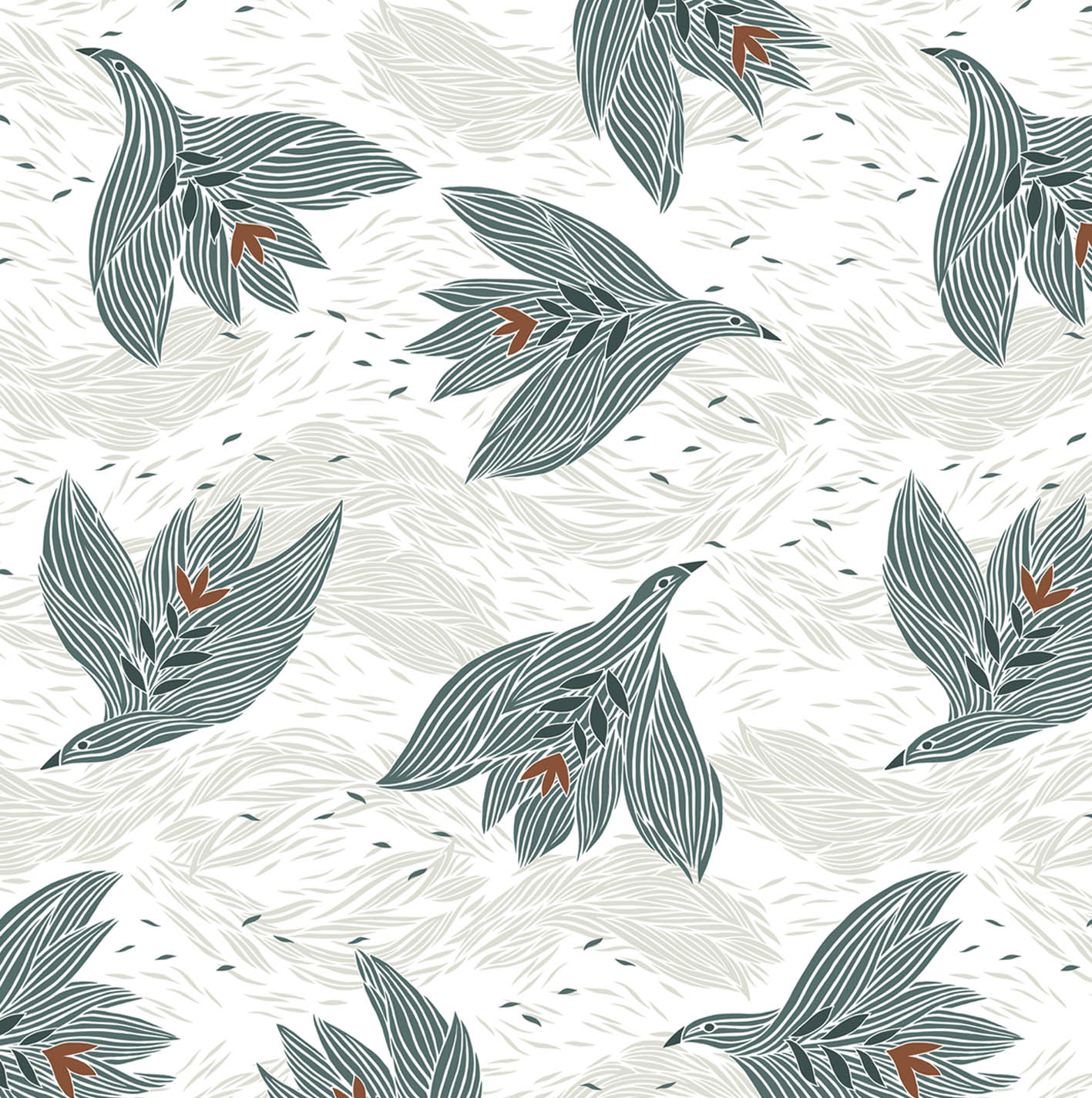 Интерьерная ткань Лэбач (с цветами)