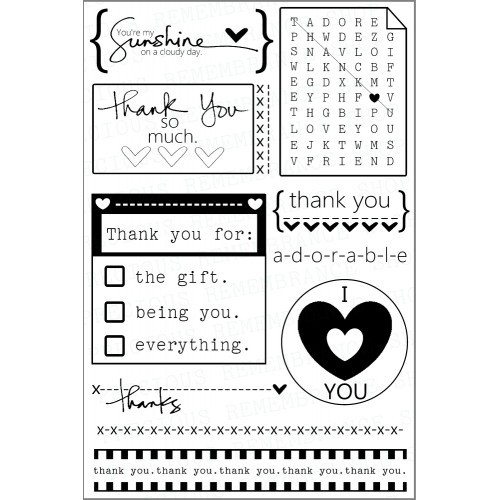 Precious remembrance/штамп/Thanks