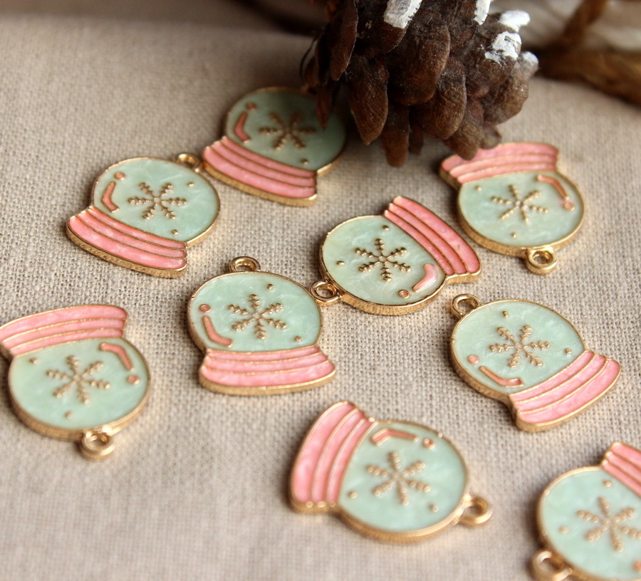 *Подвеска с эмалью, шар новогодний