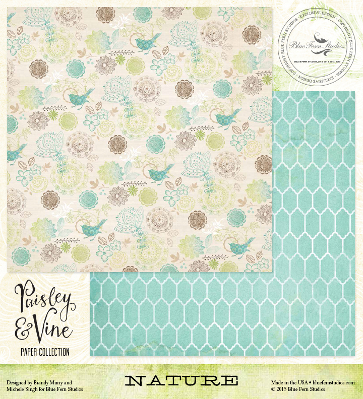 *Blue Fern/Paisley & Vine/Nature