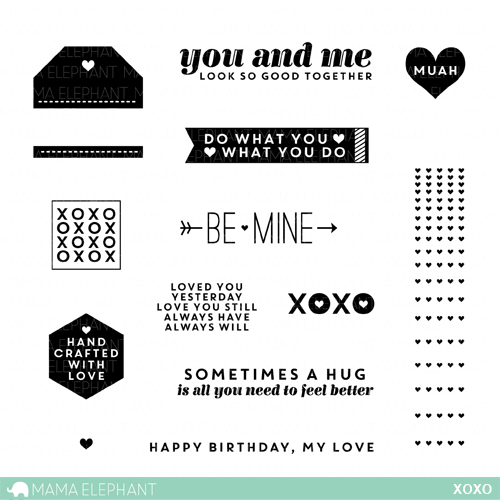 Mama elephant,штамп,XoXo