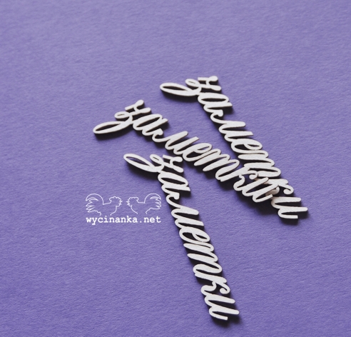 Wycinanka,чипборд,надпись:заметки