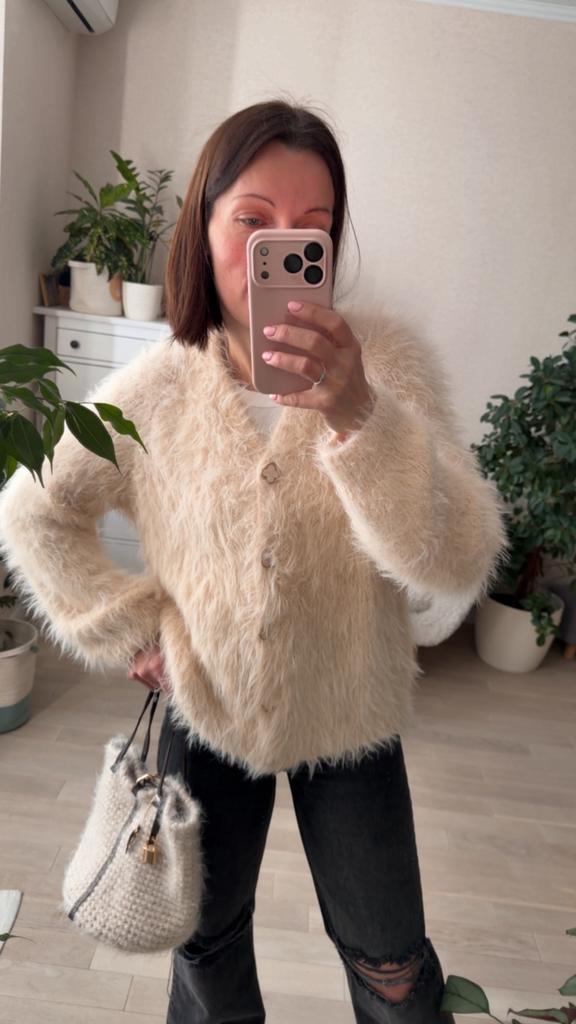 Вяжем пушистый карди