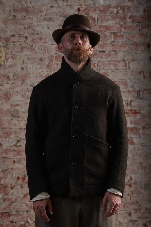 Dark-brown pea jacket