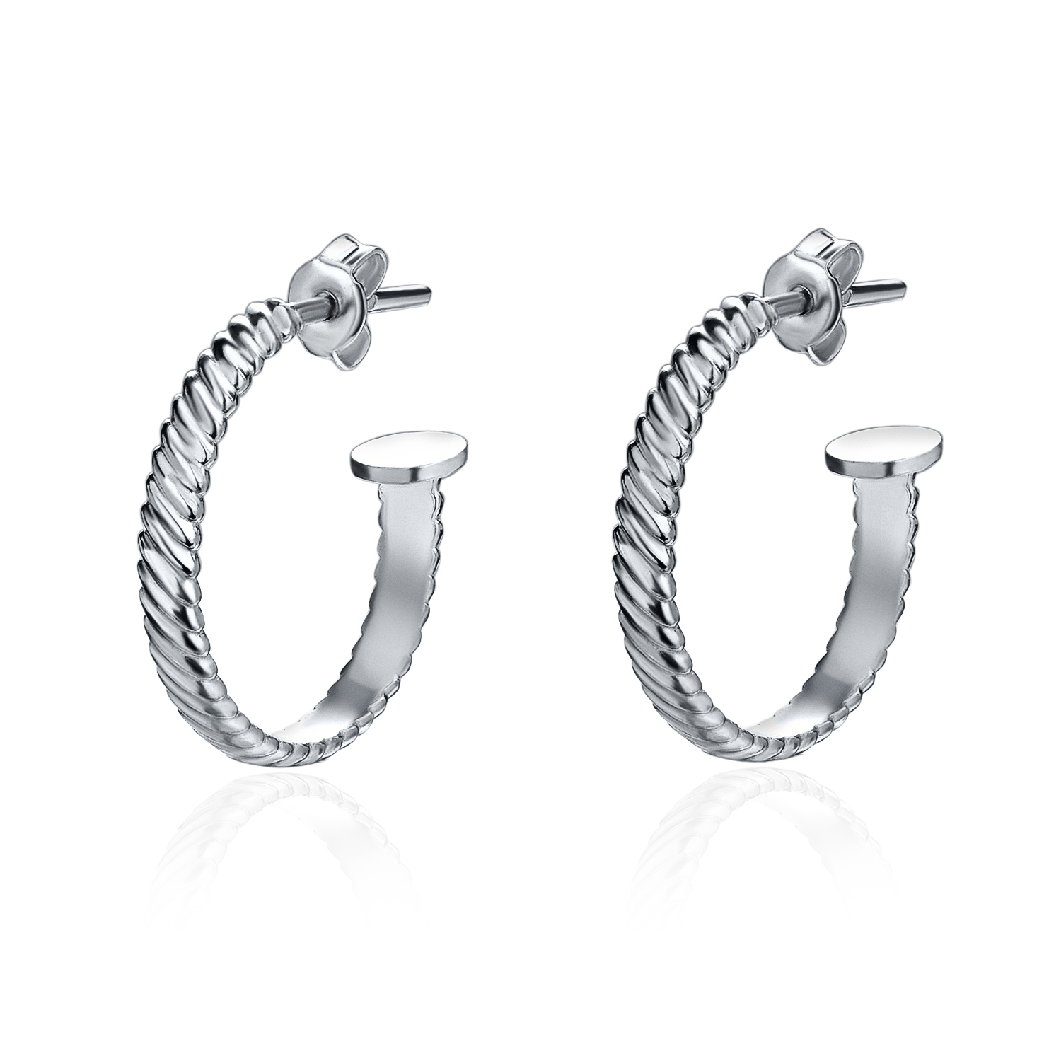 Серьги FALX RINGS серебро