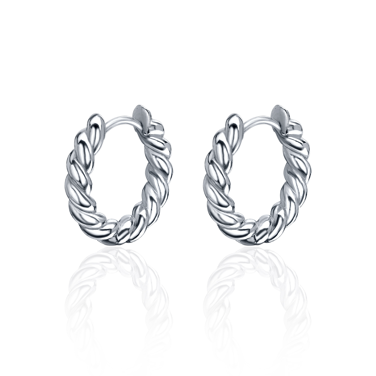 Серьги HELIX RINGS серебро