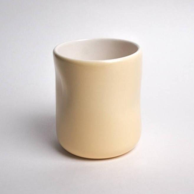 Стакан мятый нежно-желтый 350 мл