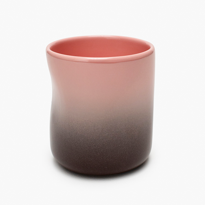 Стакан мятый Омбре коричнево-розовый 350 мл