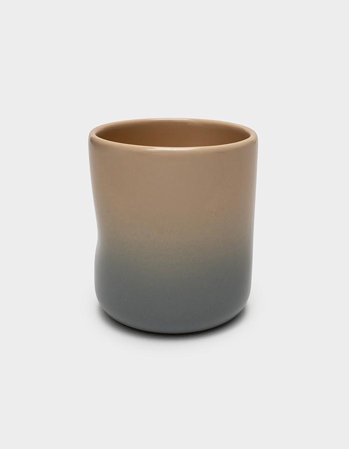 Стакан мятый Омбре серо-бежевый 350 мл