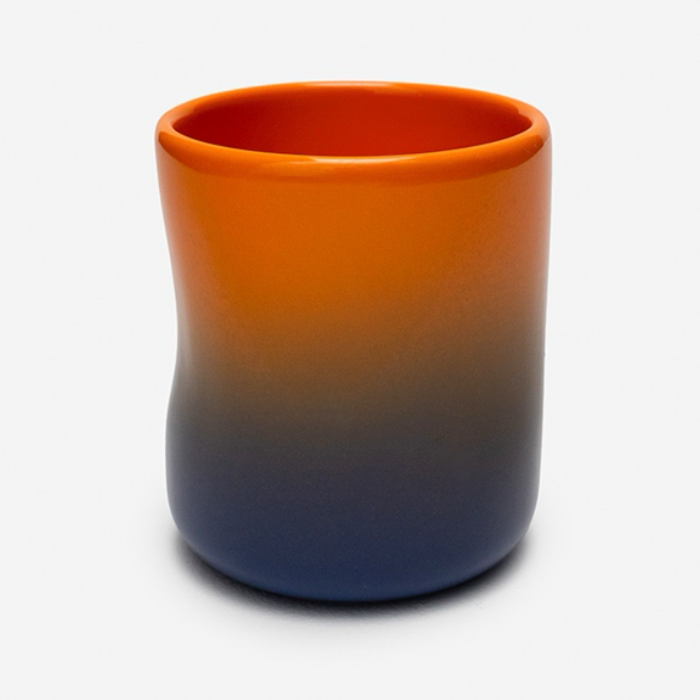 Стакан мятый Омбре сине-оранжевый 350 мл