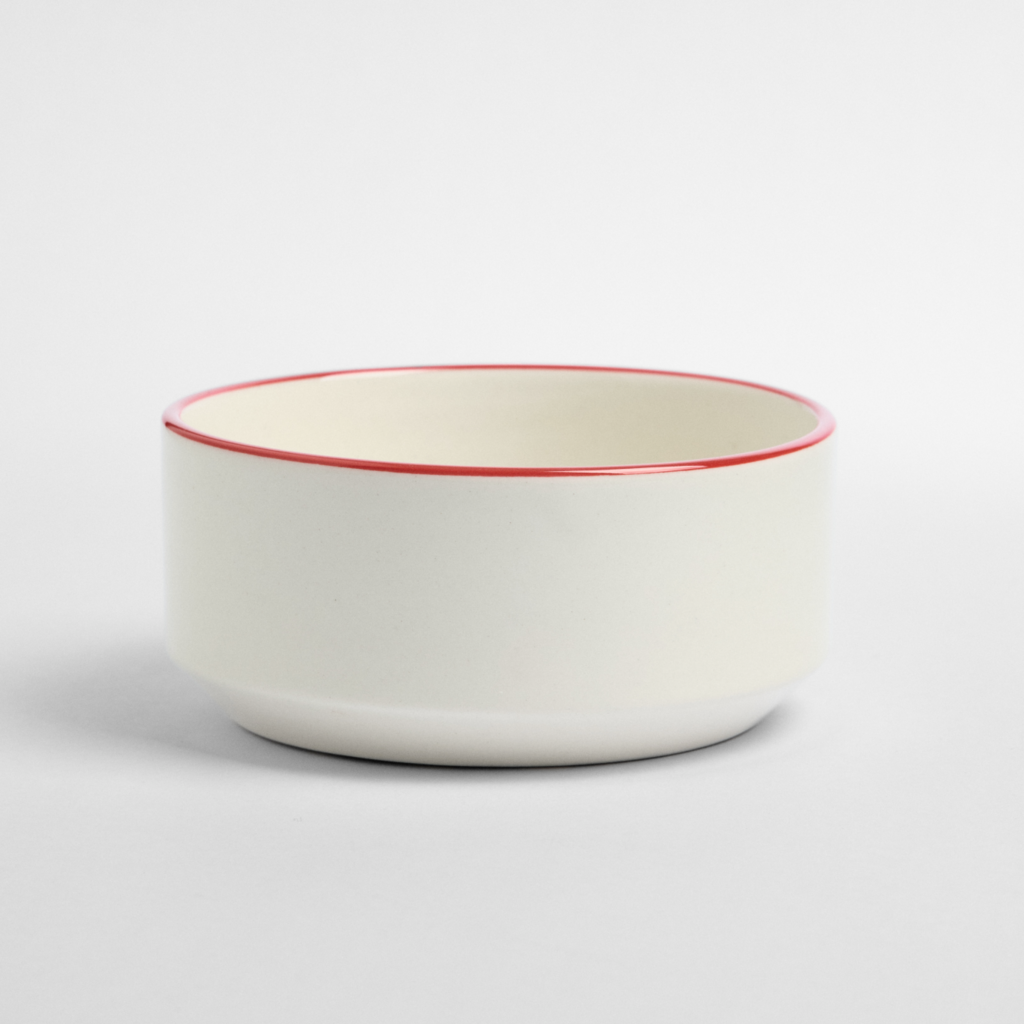 Боул с красным кантом 700 мл